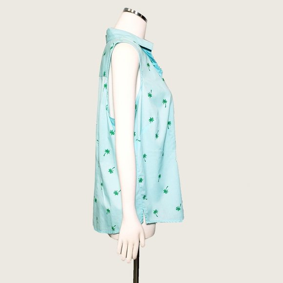 Basic Editions Palm Tree Blouse - Picture 3 of 6